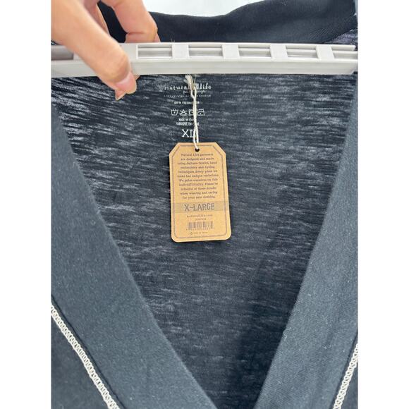 Natural Life Johnnie cotton oversized jumpsuit black size xl casual minimalist - Picture 7 of 8